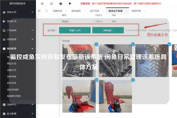 监控咸鱼实时获取发布最新该系统 闲鱼日常管理该系统具体方案