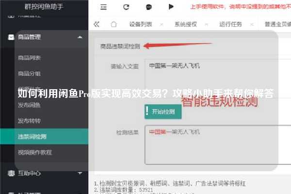 如何利用闲鱼Pro版实现高效交易？攻略小助手来帮你解答！